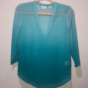 See through ombre blouse